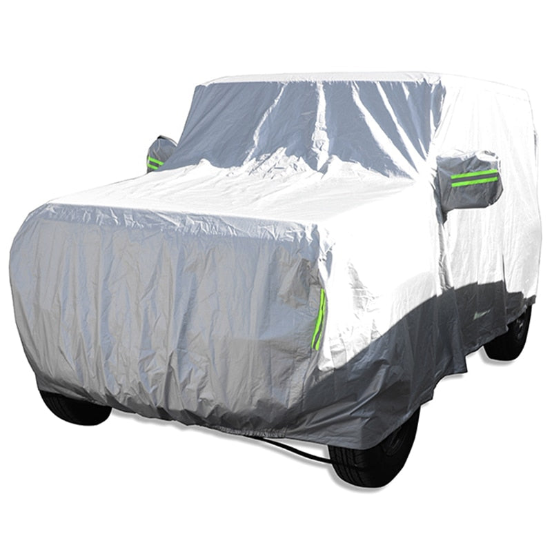 Cubierta de poliéster para coche equipada para exteriores, resistente al agua, a la lluvia, al sol, a prueba de polvo, 1 pieza apta para Suzuki Jimny 2019 2020