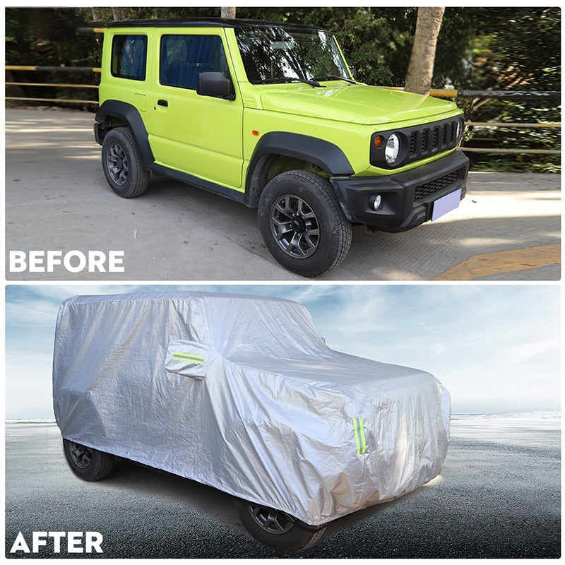 Polyester Car Cover Fitted Outdoor Water Proof Rain Sun Dust Proof 1 pc fit for Suzuki Jimny 2019 2020
