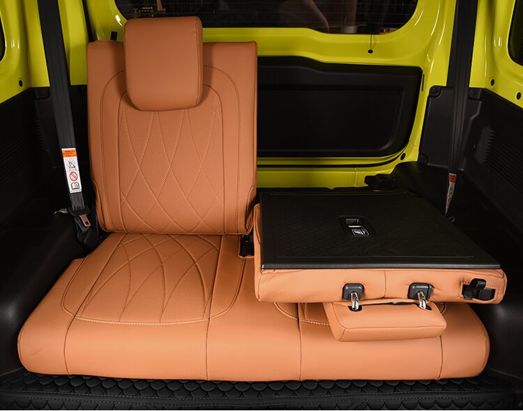 Housse de siège de voiture noire compatible avec Suzuki Jimny JB64 JB74 2019 2020 2021 2022, coussin intérieur automatique, accessoires en cuir imperméables