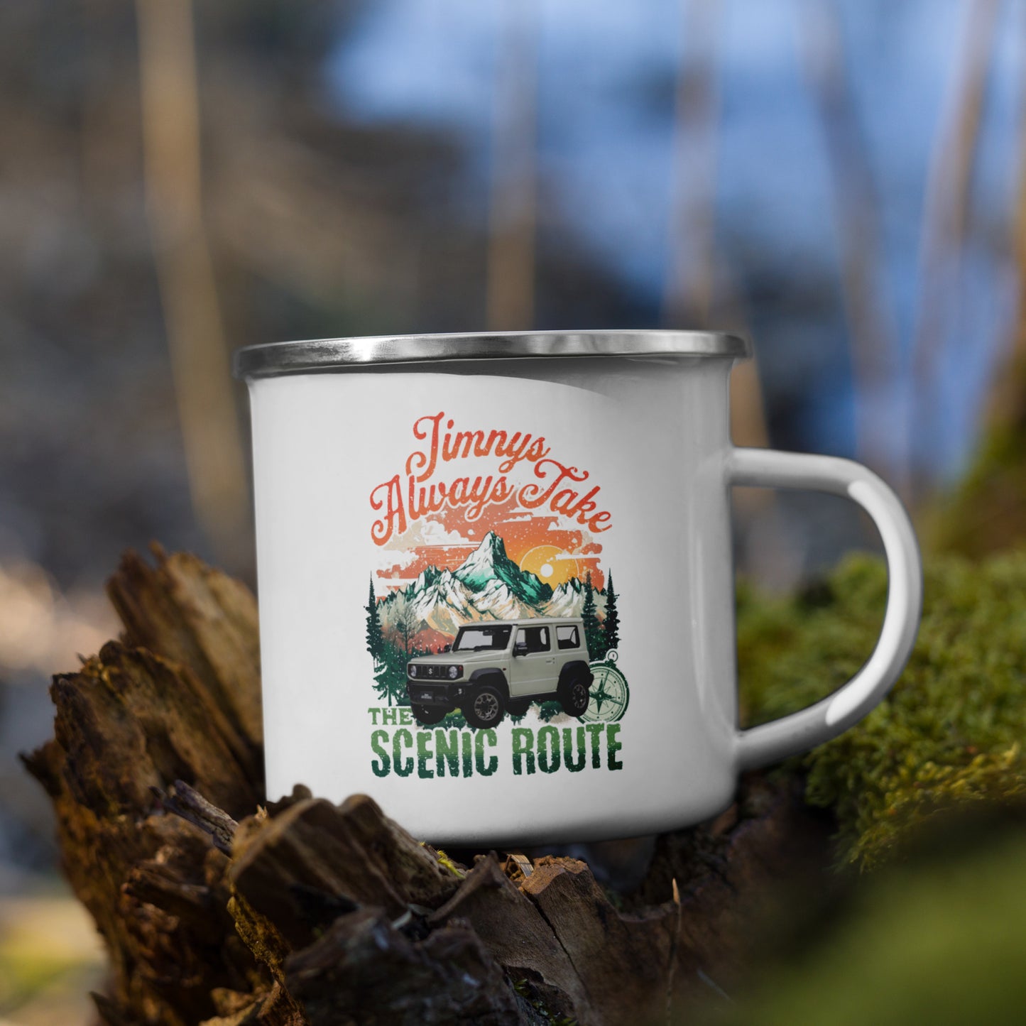 Jimny Always Take The Scenic Route- Enamel Mug
