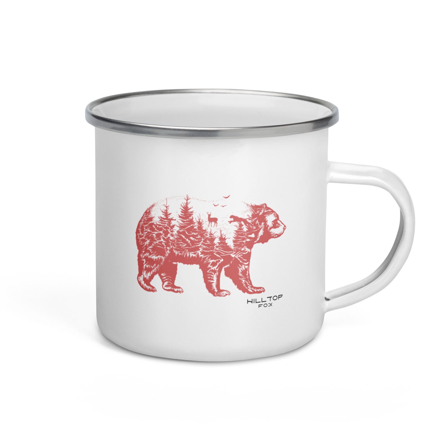 Hilltop Fox Bear Enamel Mug