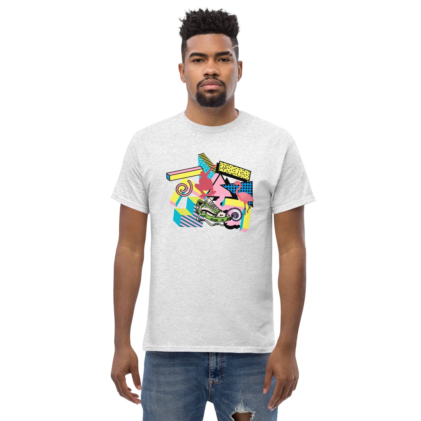 T-shirt classique pour hommes de style rétro des années 90 - design 2