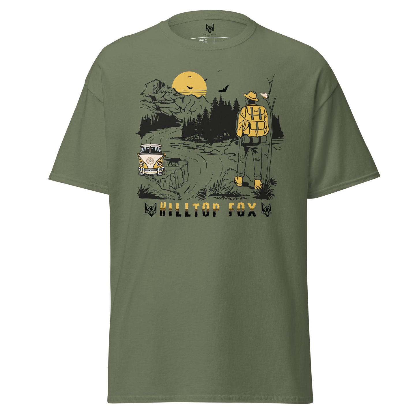 Hilltop Fox T-shirt de camping classique pour hommes