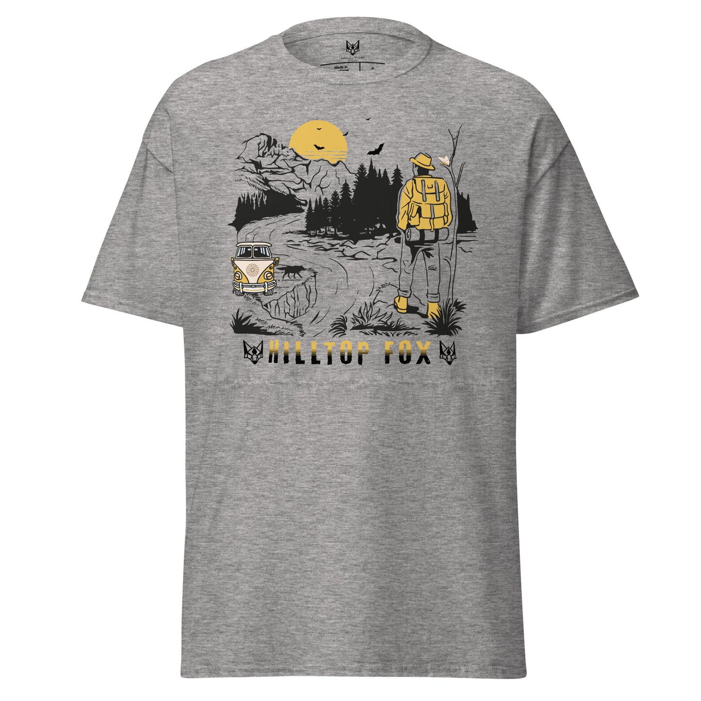 Hilltop Fox Camiseta de camping clásica para hombre