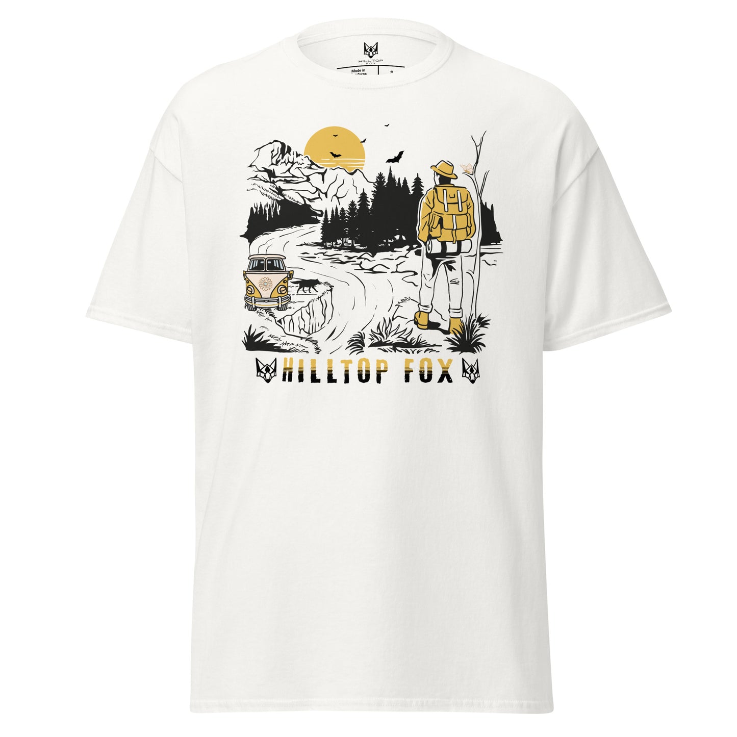 Hilltop Fox T-shirt de camping classique pour hommes