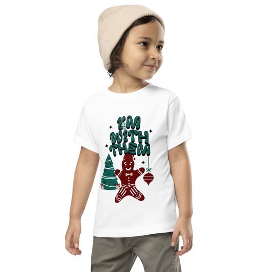 Camiseta navideña para niños pequeños: ¡ESTOY CON ELLOS!