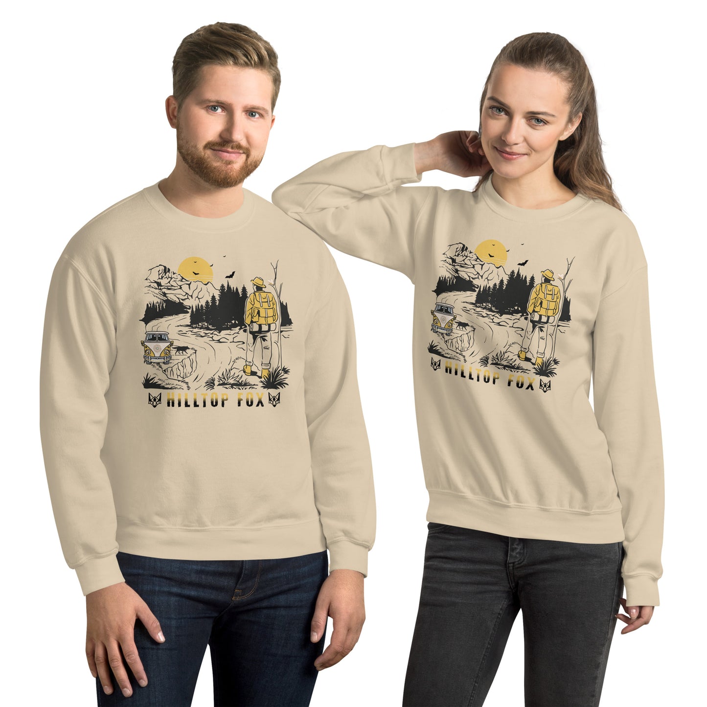 Sweat-shirt de camping unisexe Hilltop Fox