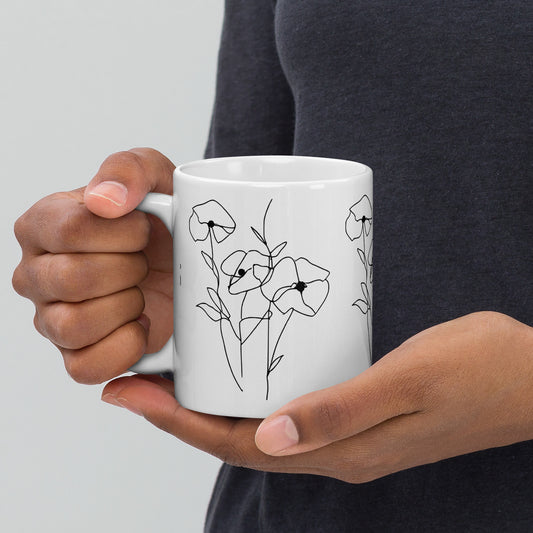 Floral Aesthetic Ceramic Mug