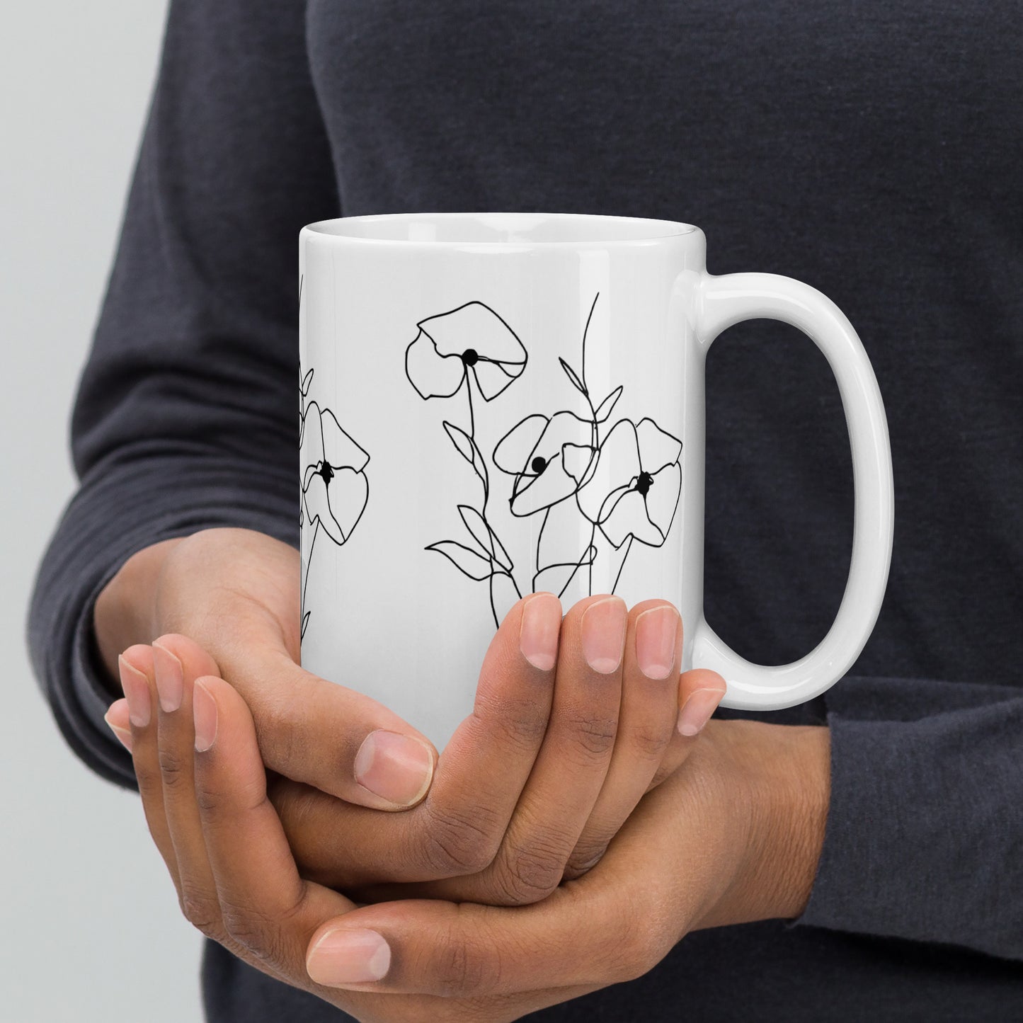 Floral Aesthetic Ceramic Mug