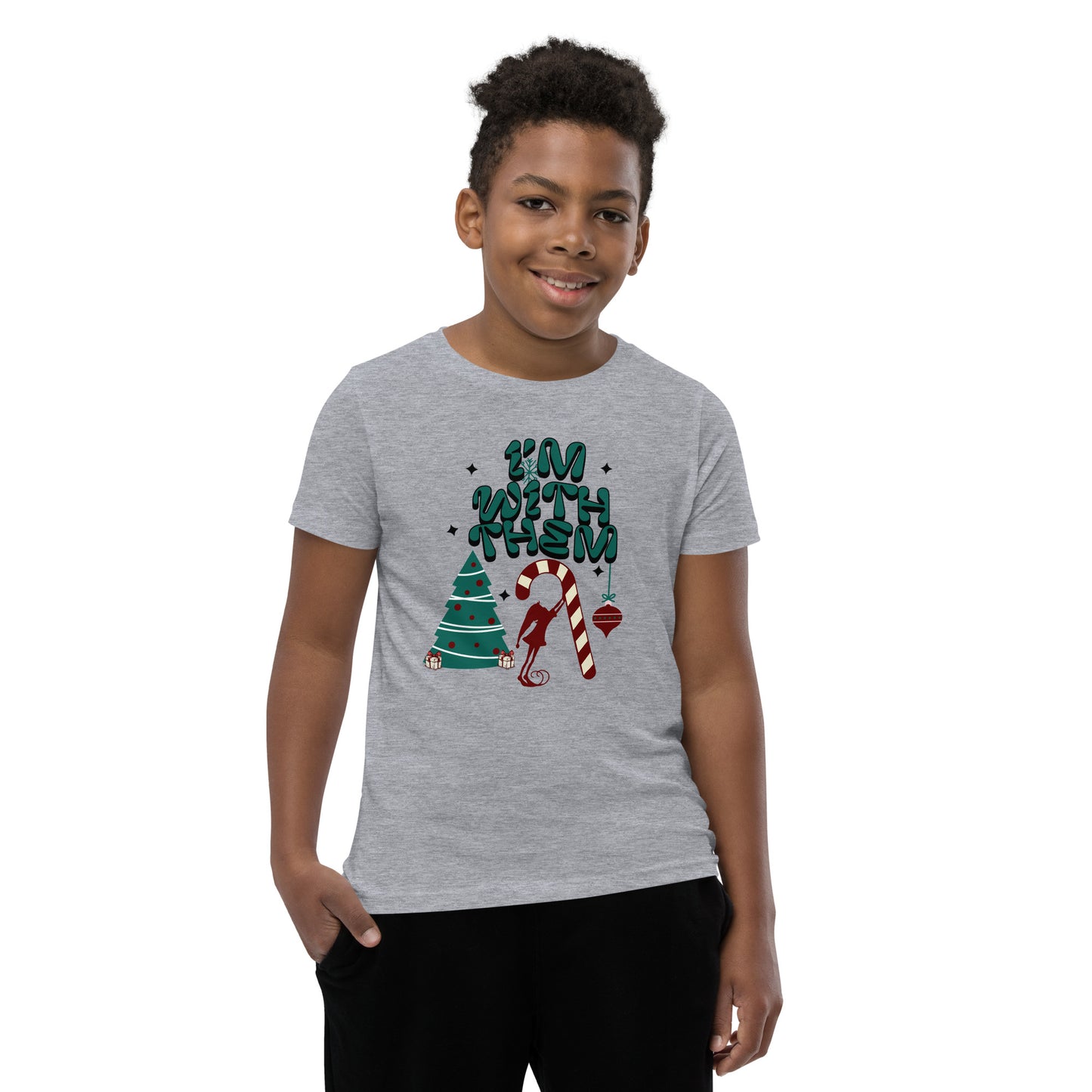 T-shirt de Noël pour jeunes - JE SUIS AVEC EUX !