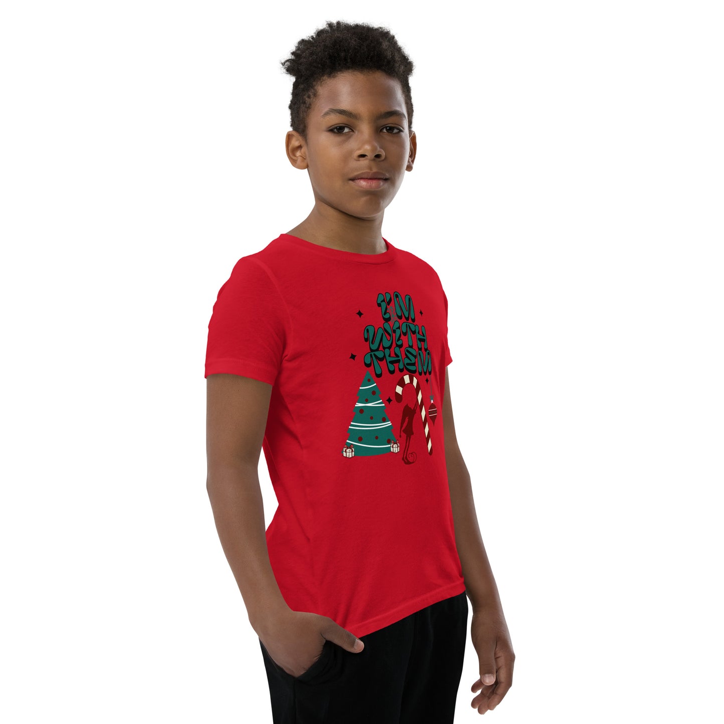 T-shirt de Noël pour jeunes - JE SUIS AVEC EUX !
