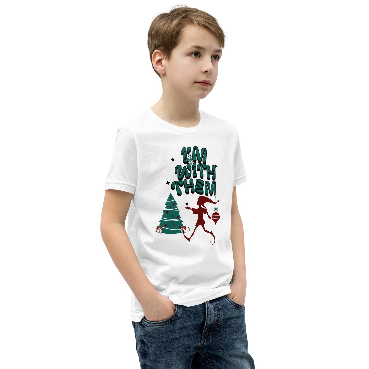 T-shirt de Noël pour les jeunes - JE SUIS AVEC EUX !